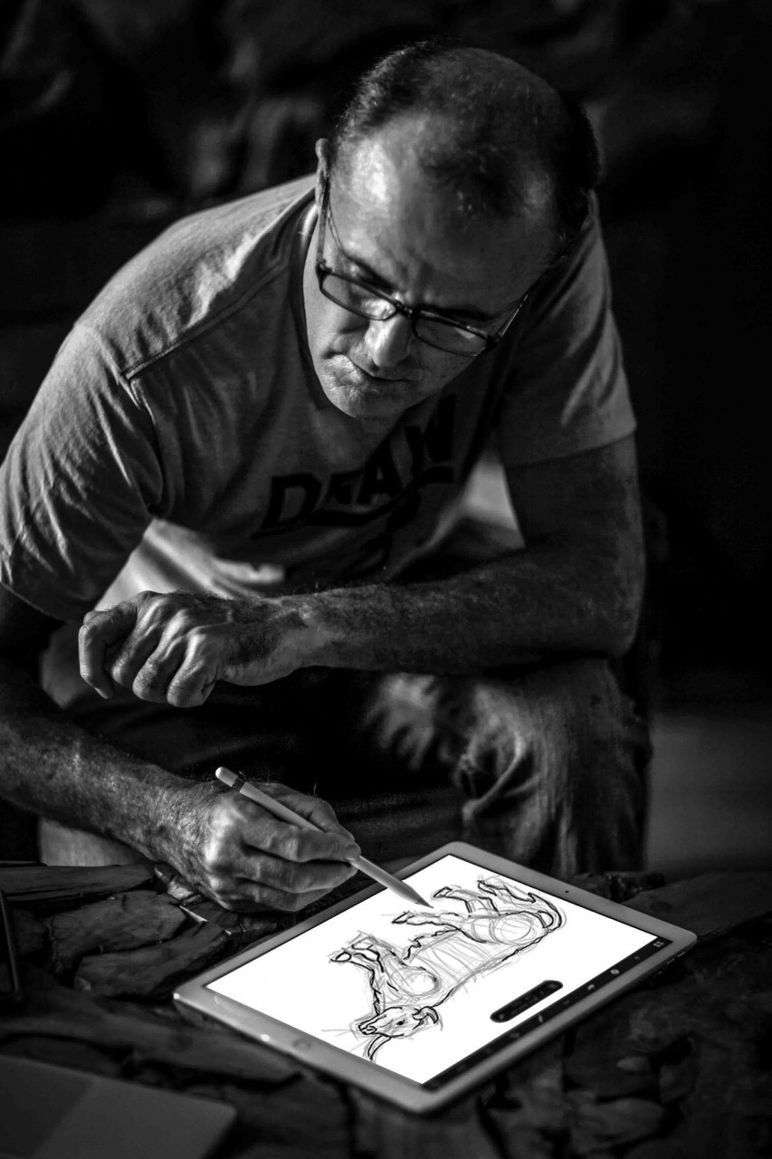 Jim Sketching Highland Bull