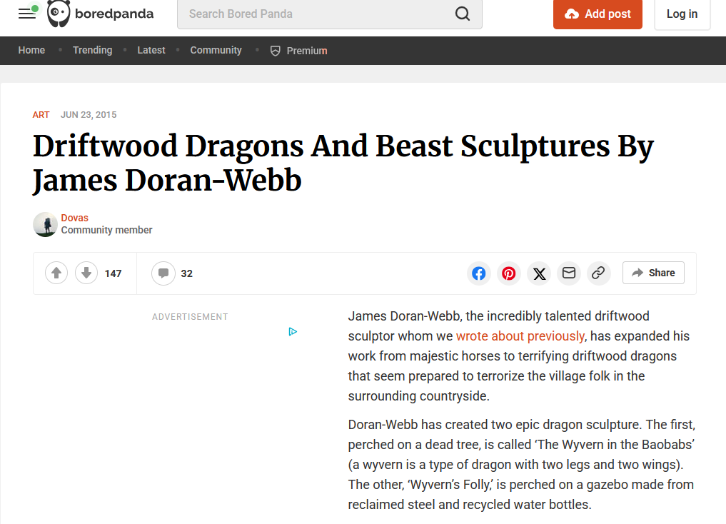 Bored Panda Article - June 2015