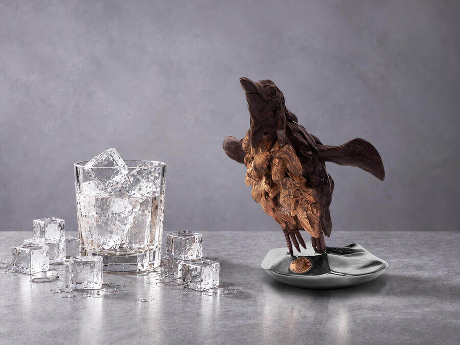 First Jump – driftwood bird sculpture by James Doran-Webb