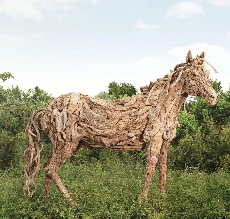 Le Dauphin – driftwood sculpture by James Doran-Webb