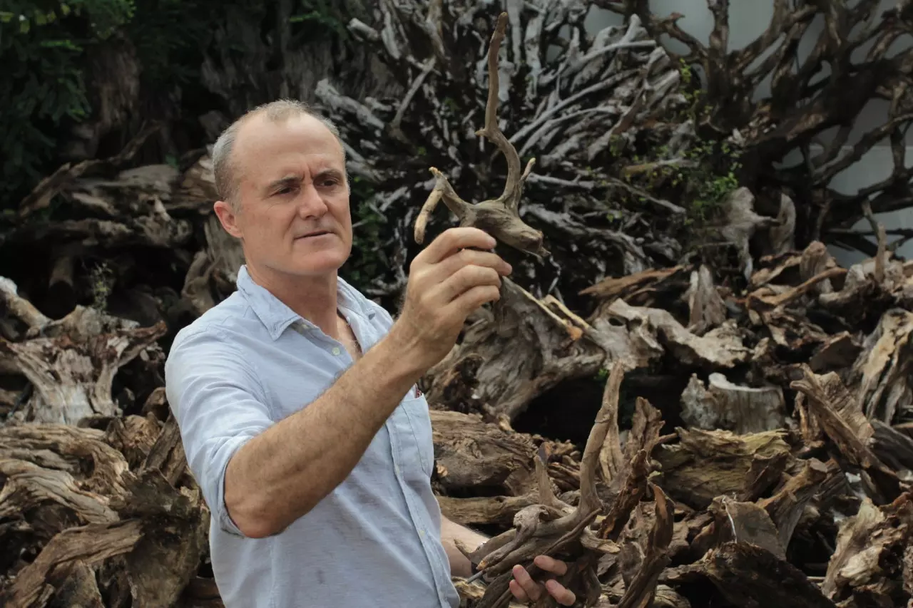 Jim Looking for Curly Driftwood