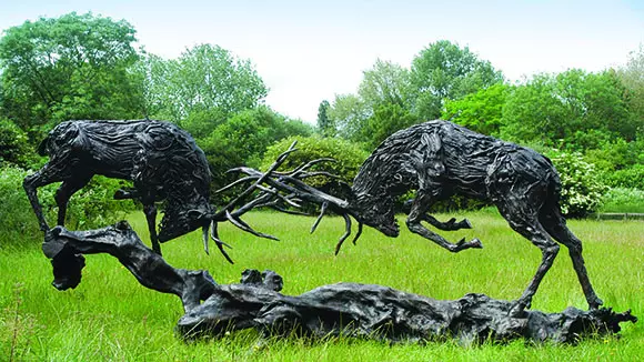 The Bronze version of the Rutting Stags