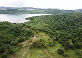 An aerial shot of Calauit Wildlife reserve