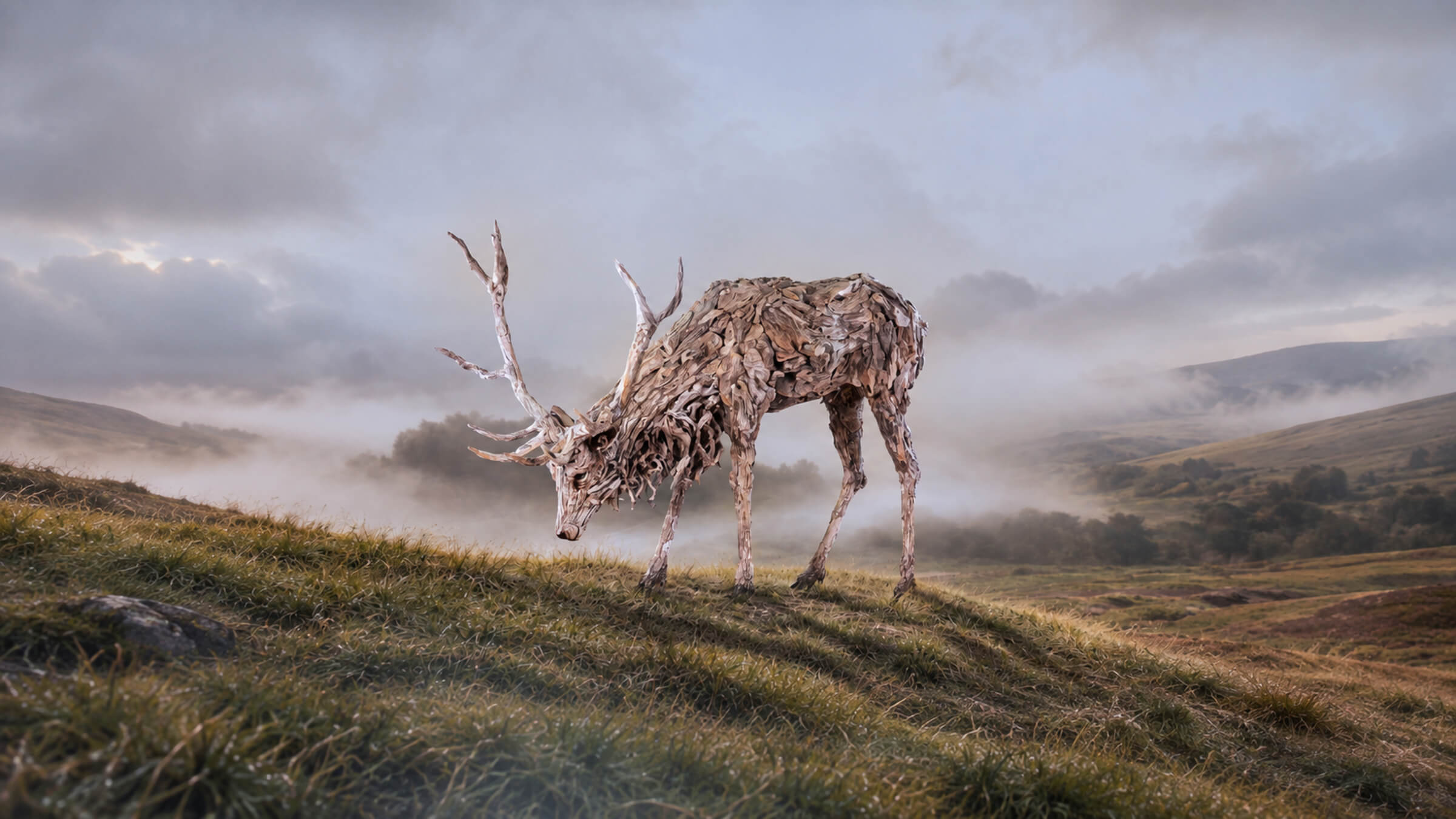 Grazer, a driftwood sculpture by James Doran-Webb