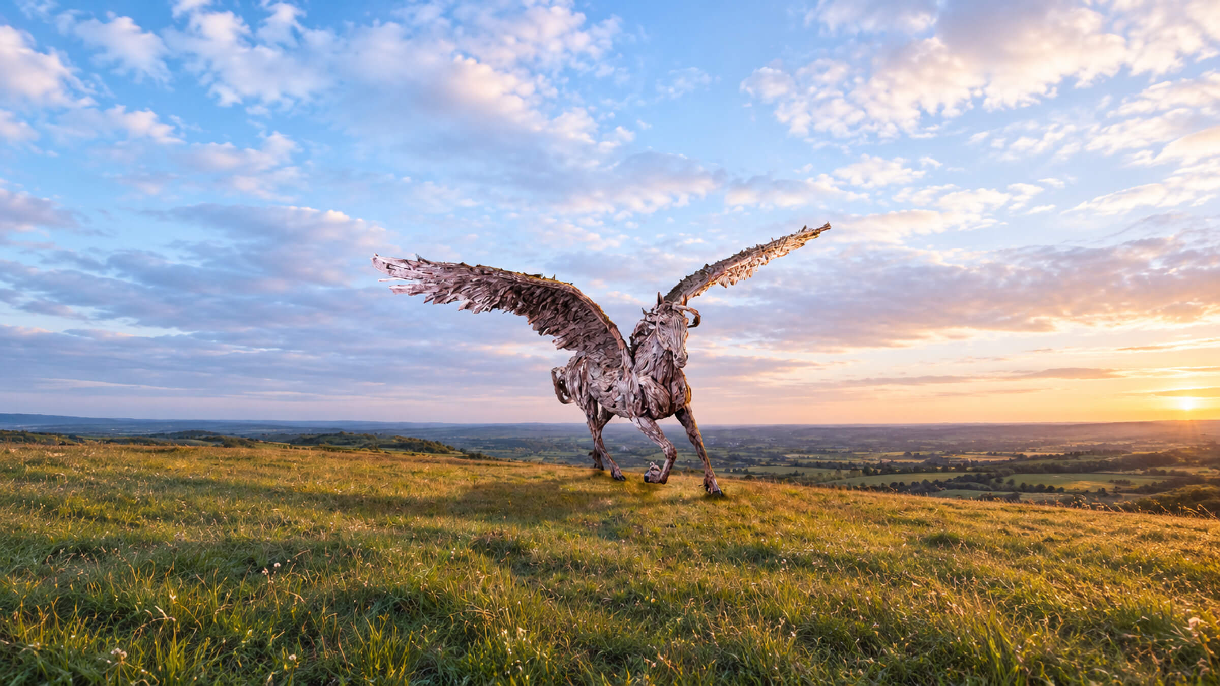 Pegasus, a driftwood sculpture by James Doran-Webb